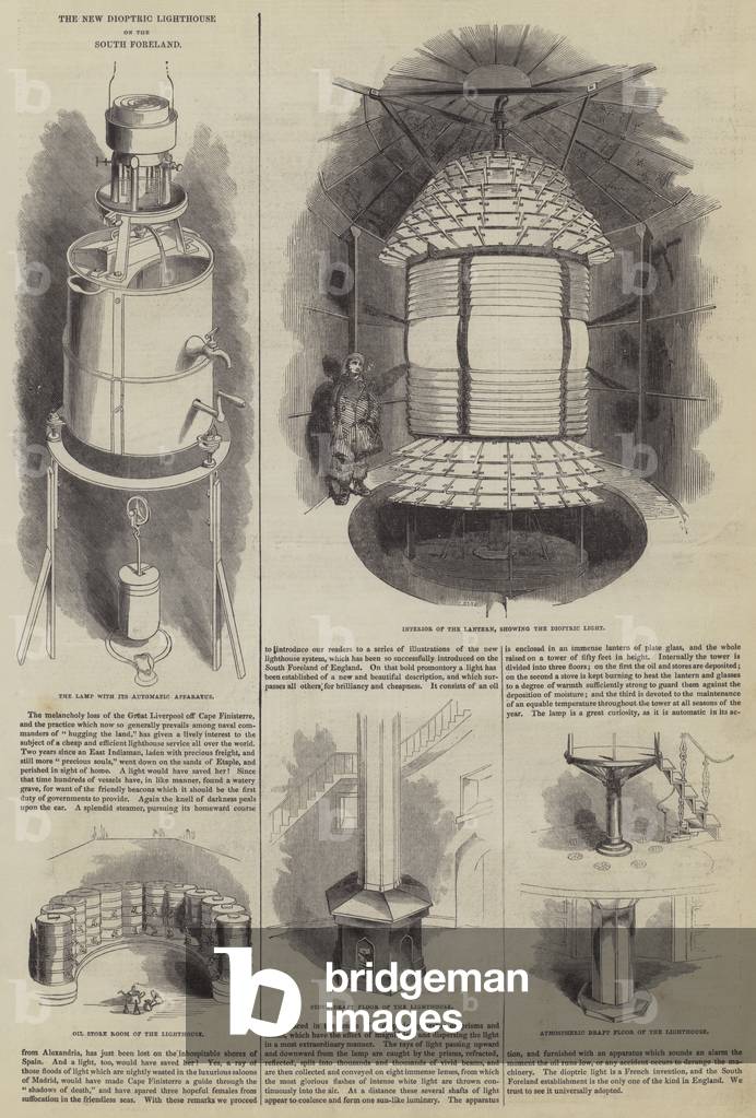 The New Dioptric Lighthouse on the South Foreland (engraving)
