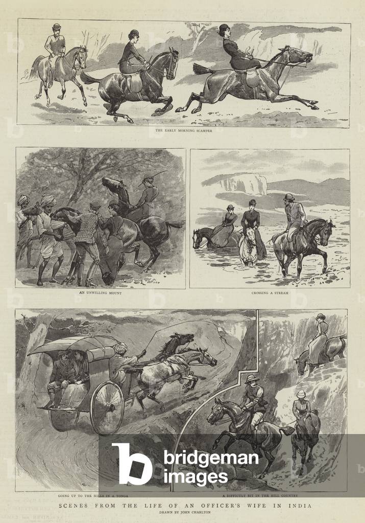 Scenes from the Life of an Officer's Wife in India (engraving)
