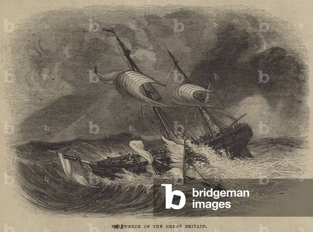 Shipwreck of the Great Britain (engraving)