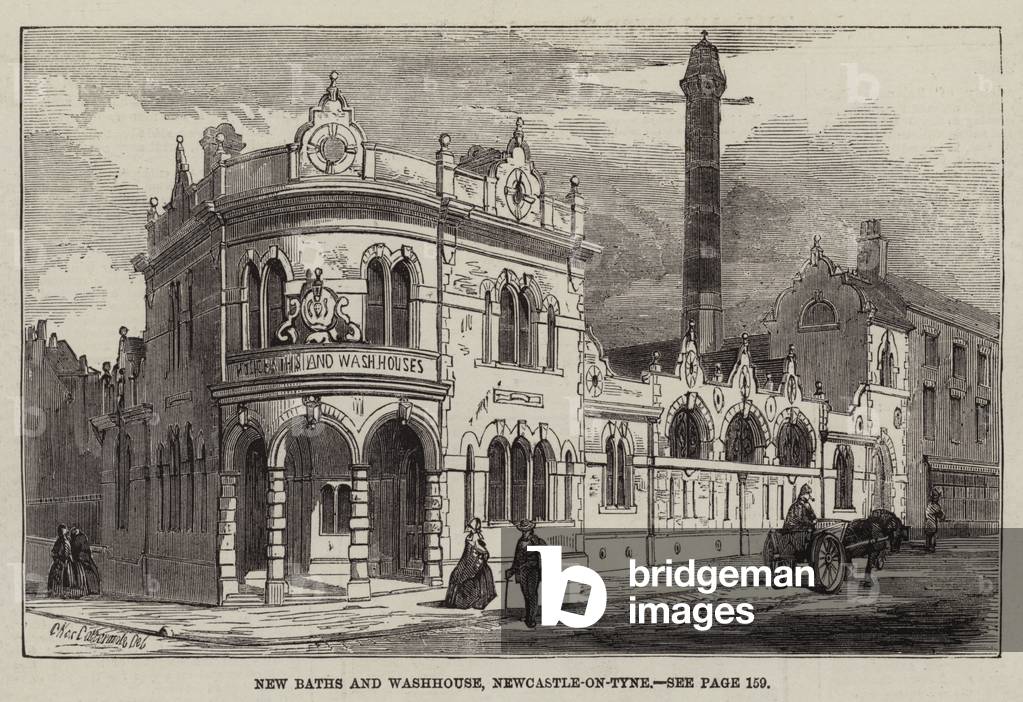 New Baths and Washhouse, Newcastle-on-Tyne (engraving)