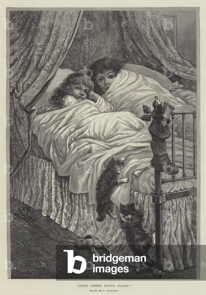 Here Comes Santa Claus! (engraving)