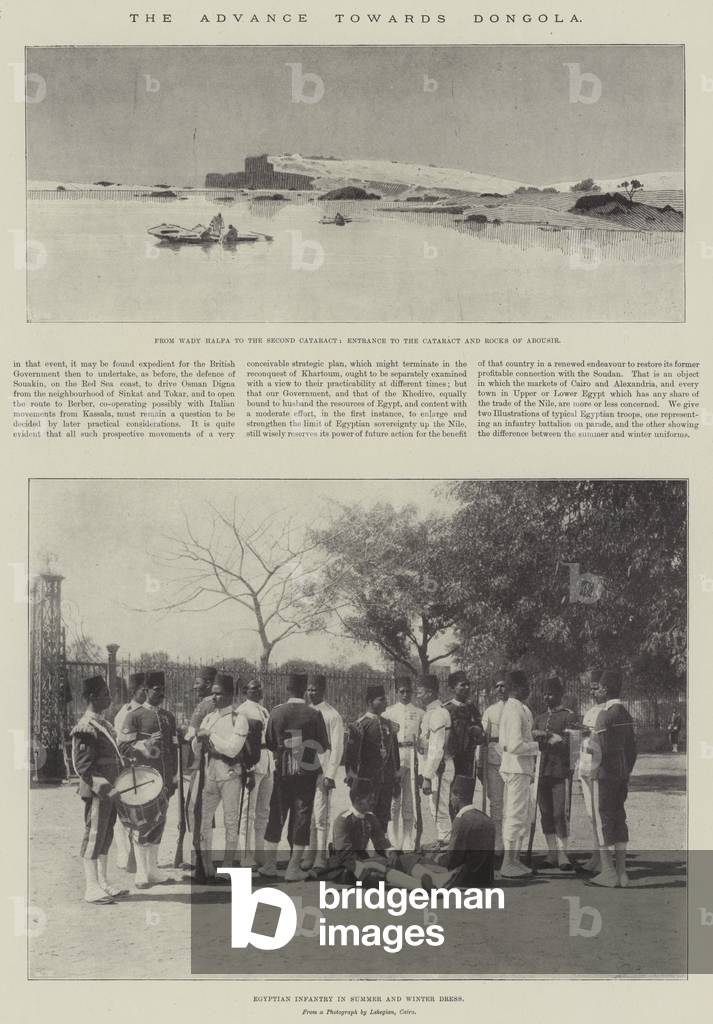 The Advance towards Dongola (b/w photo)