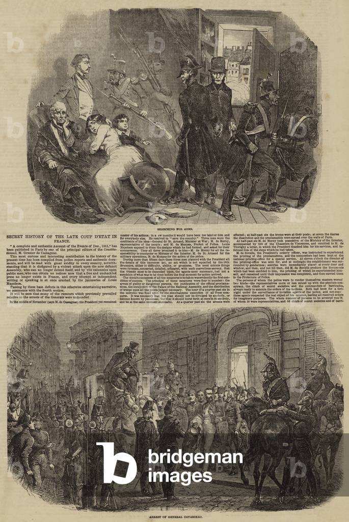 Secret History of the Late Coup d'Etat in France (engraving)