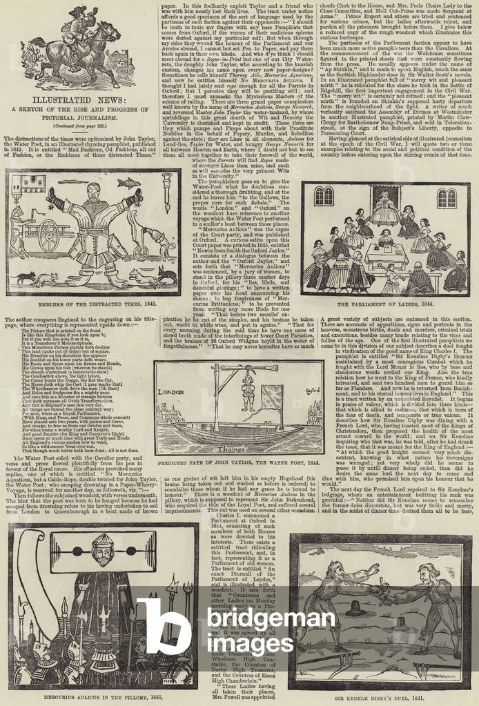 Illustrated News, a Sketch of the Rise and Progress of Pictorial Journalism (engraving)