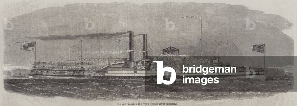 The New World, one of the Hudson River Steamers (engraving)