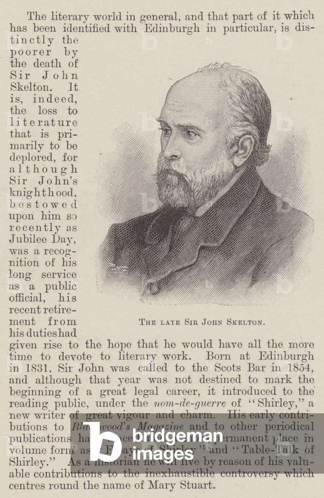 The late Sir John Skelton (engraving)