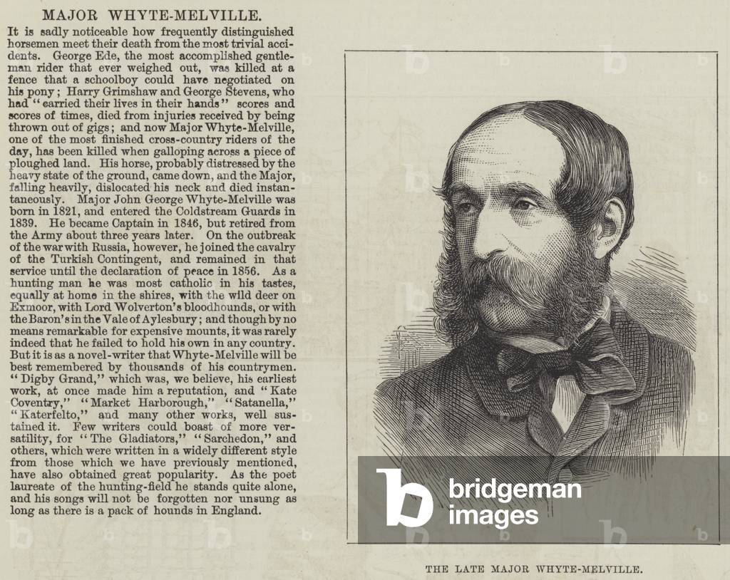 The late Major Whyte-Melville (engraving)