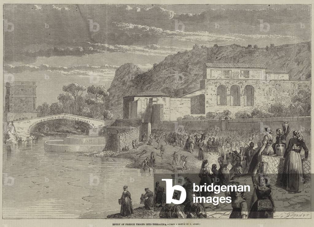 Entry of French Troops into Terracina (engraving)
