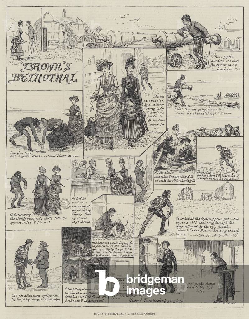 Brown's Betrothal, a Seaside Comedy (engraving)