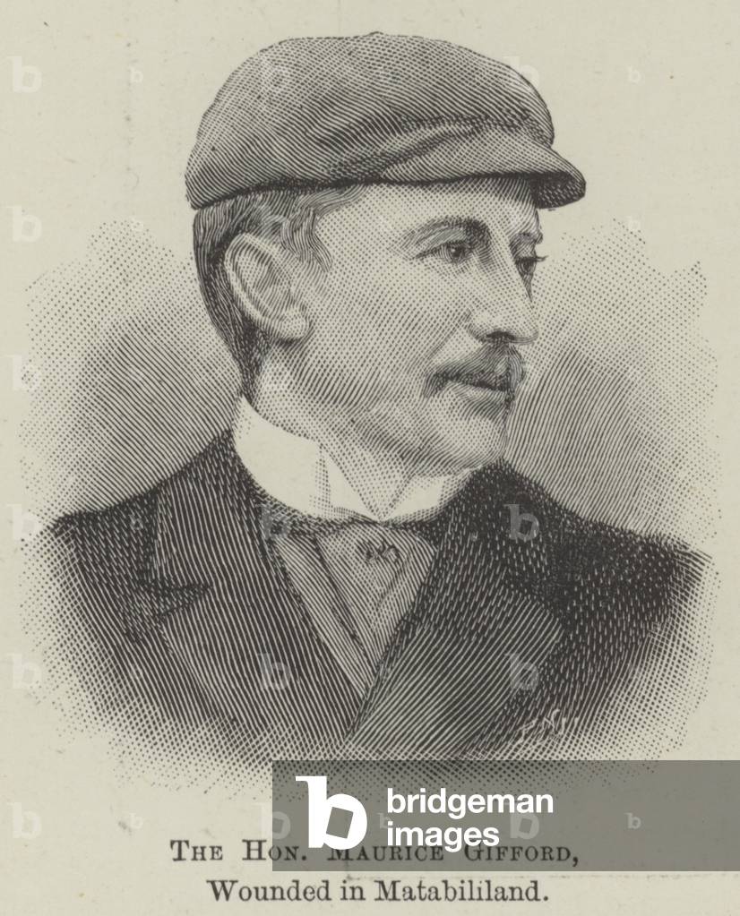 The Honourable Maurice Gifford, wounded in Matabililand (engraving)