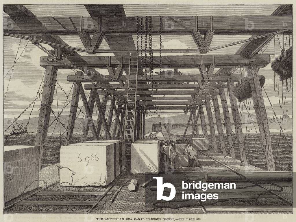 The Amsterdam Sea Canal Harbour Works (engraving)