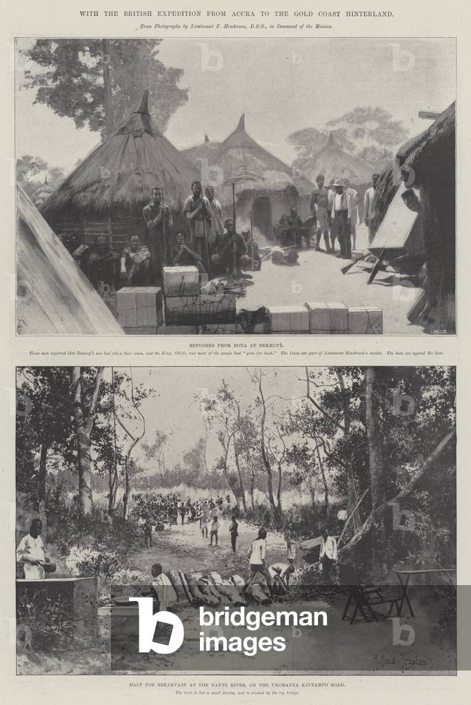 With the British Expedition from Accra to the Gold Coast Hinterland (litho)
