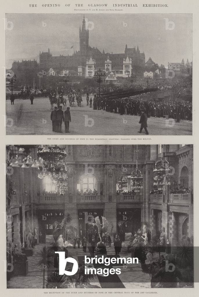 The Opening of the Glasgow Industrial Exhibition (b/w photo)