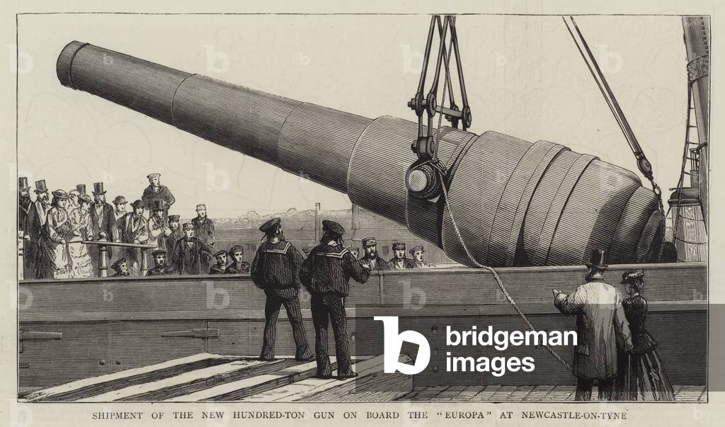 Shipment of the New Hundred-Ton Gun on Board the 