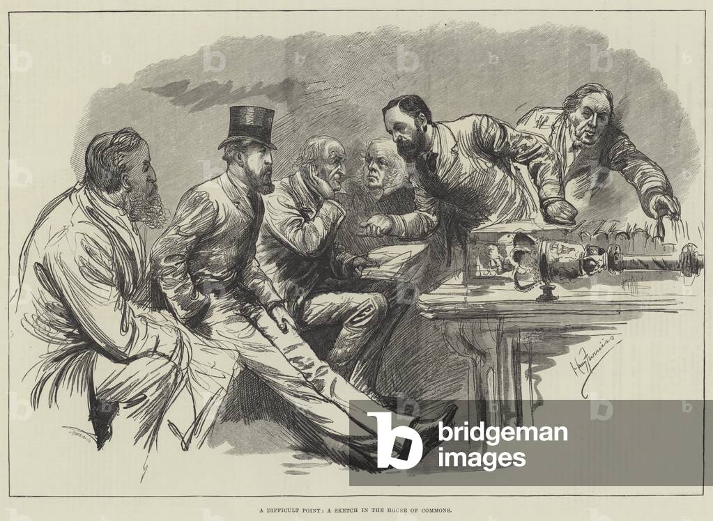 A Difficult Point, a Sketch in the House of Commons (engraving)