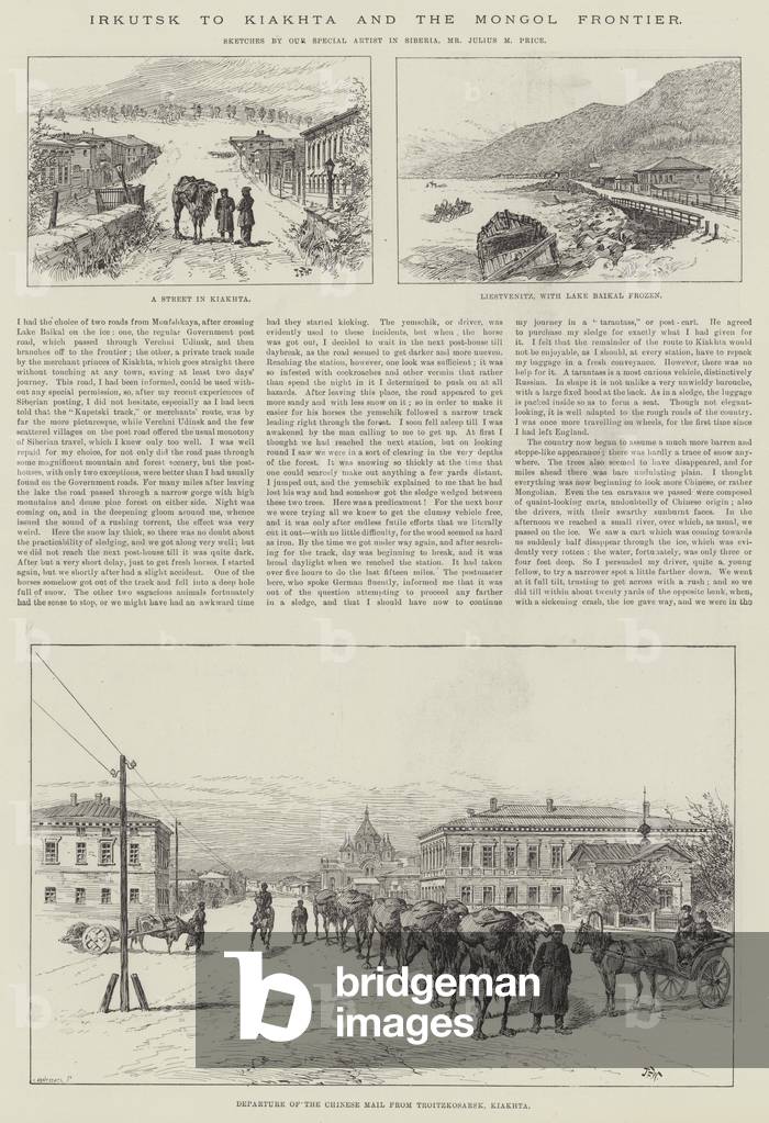 Irkutsk to Kiakhta and the Mongol Frontier (engraving)