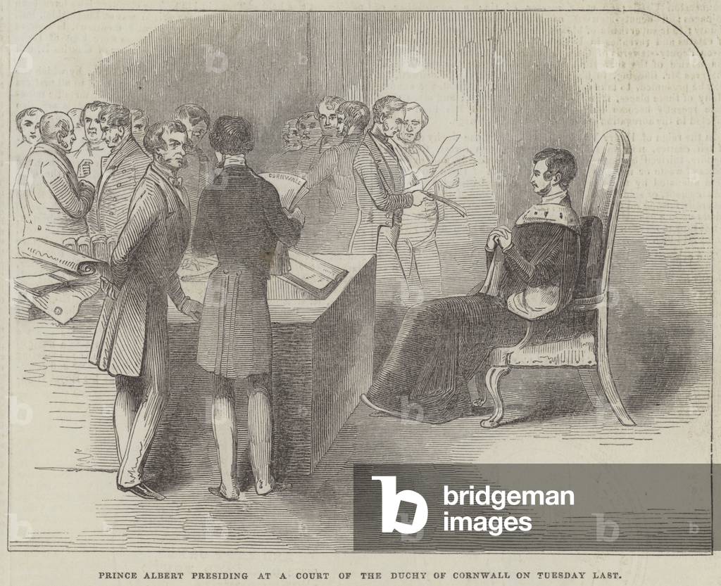 Prince Albert presiding at a Court of the Duchy of Cornwall on Tuesday Last (engraving)