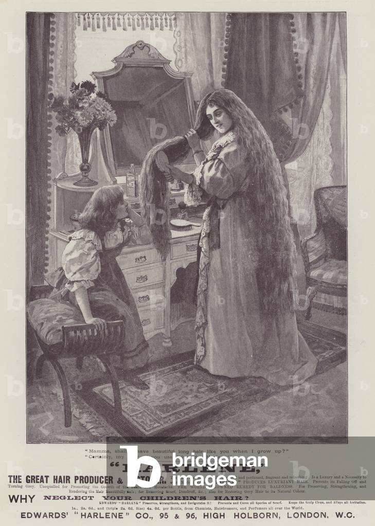 Advertisement, Harlene (engraving)