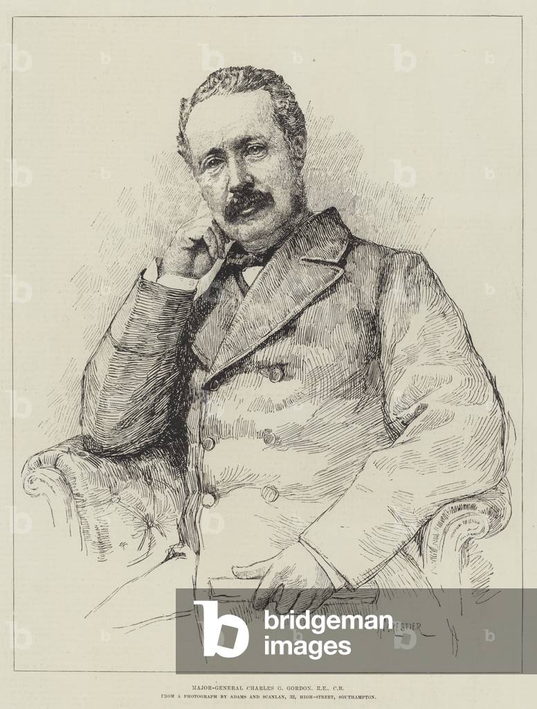 Major-General Charles G Gordon, RE, CB (engraving)