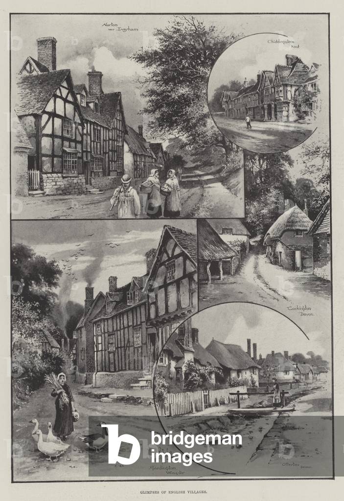 Glimpses of English Villages (engraving)