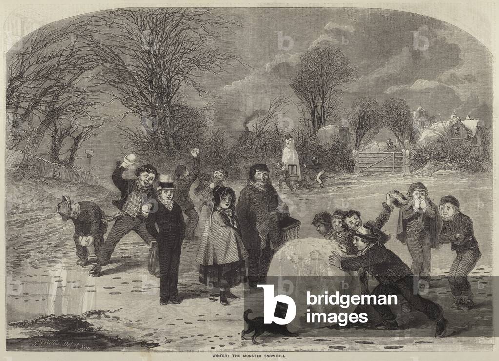 Winter, the Monster Snow-Ball (engraving)