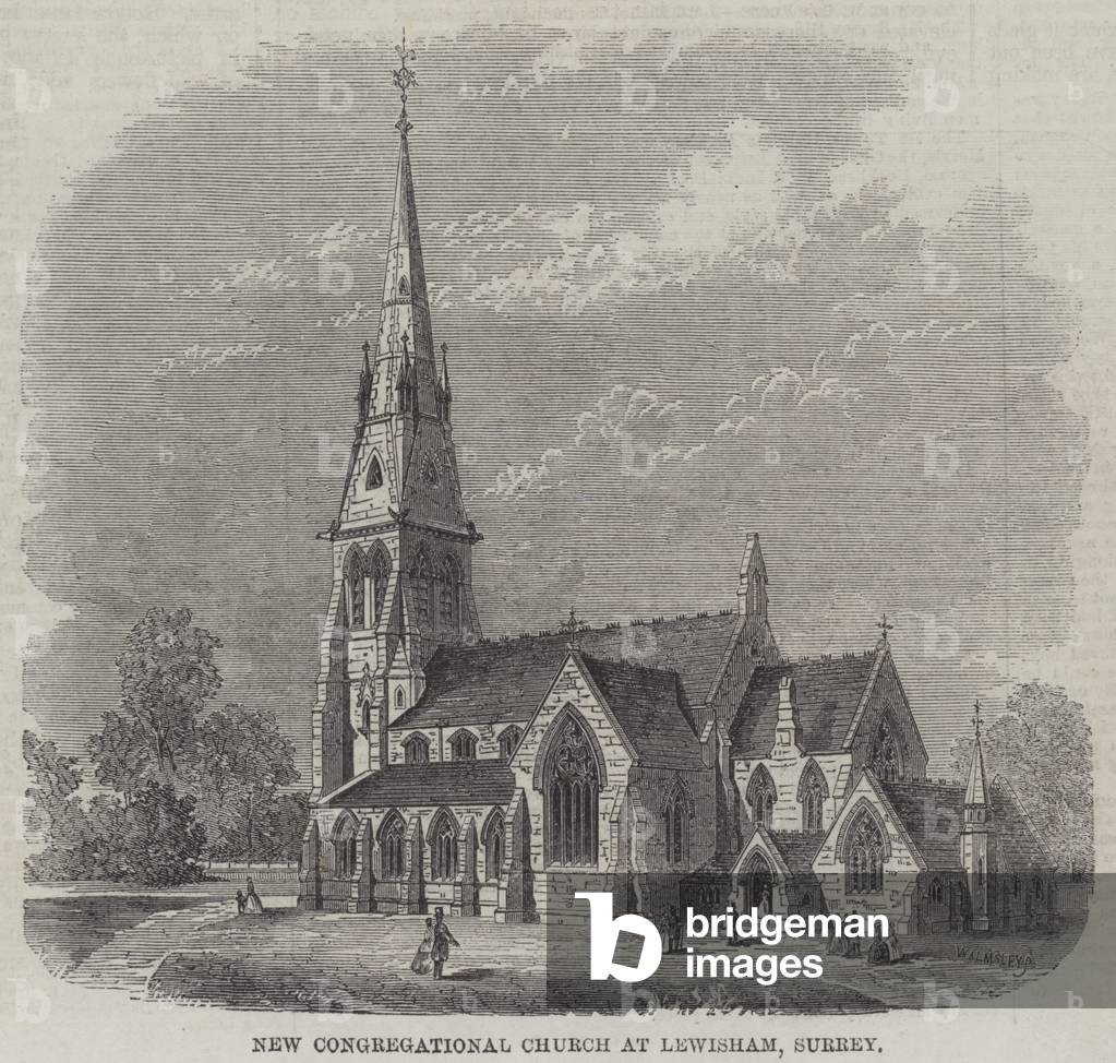 New Congregational Church at Lewisham, Surrey (engraving)