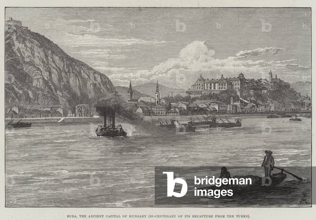 Buda, the Ancient Capital of Hungary, Bi-Centenary of its Recapture from the Turks (engraving)