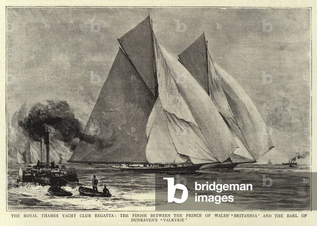 The Royal Thames Yacht Club Regatta, the Finish between the Prince of Wales' 