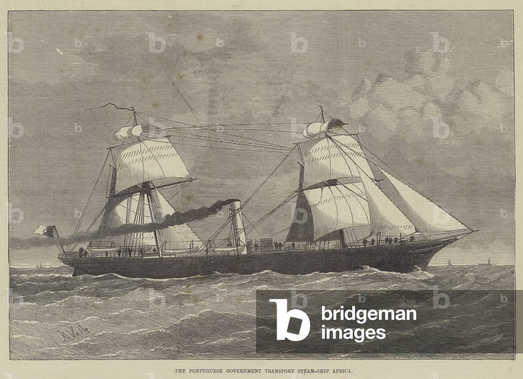 The Portuguese Government Transport Steam-Ship Africa (engraving)