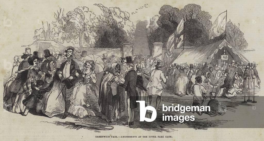 Greenwich Fair, Amusements at the Upper Park Gate (engraving)