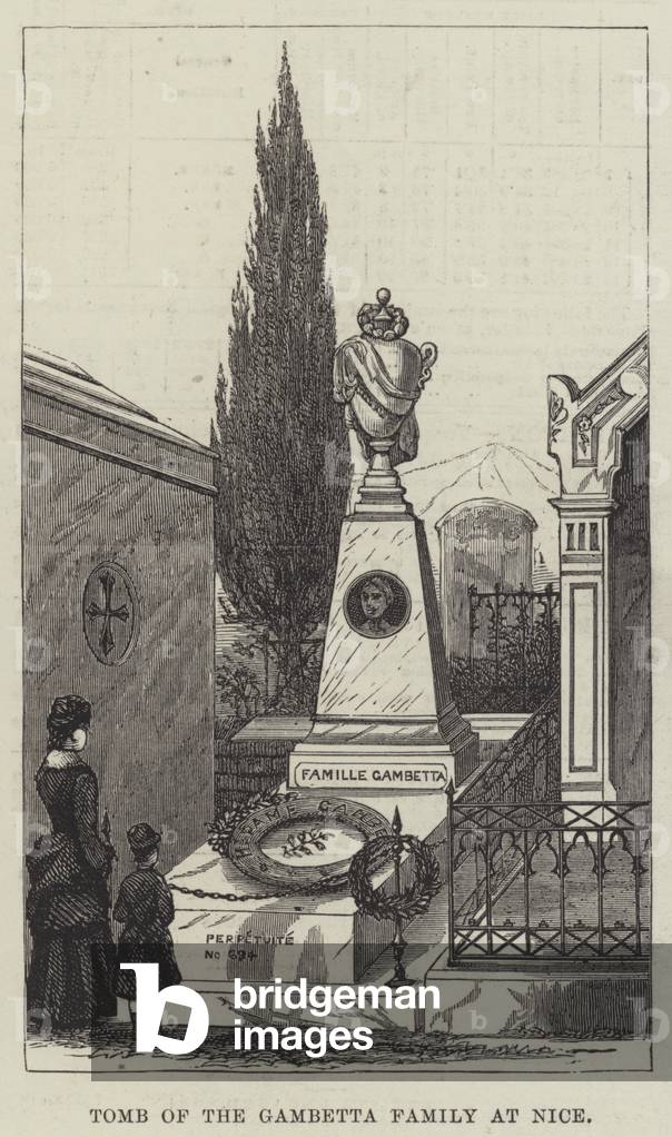 Tomb of the Gambetta Family at Nice (engraving)