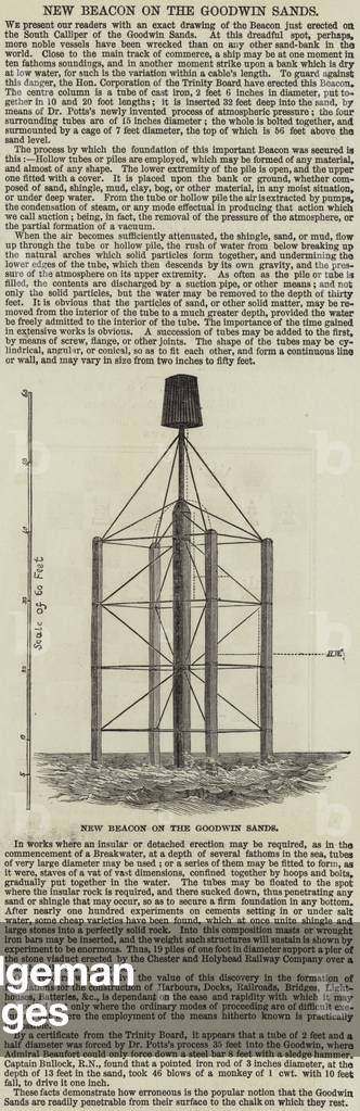 New Beacon on the Goodwin Sands (engraving)