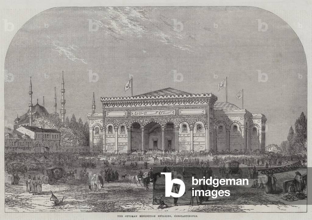 The Ottoman Exhibition Building, Constantinople (engraving)
