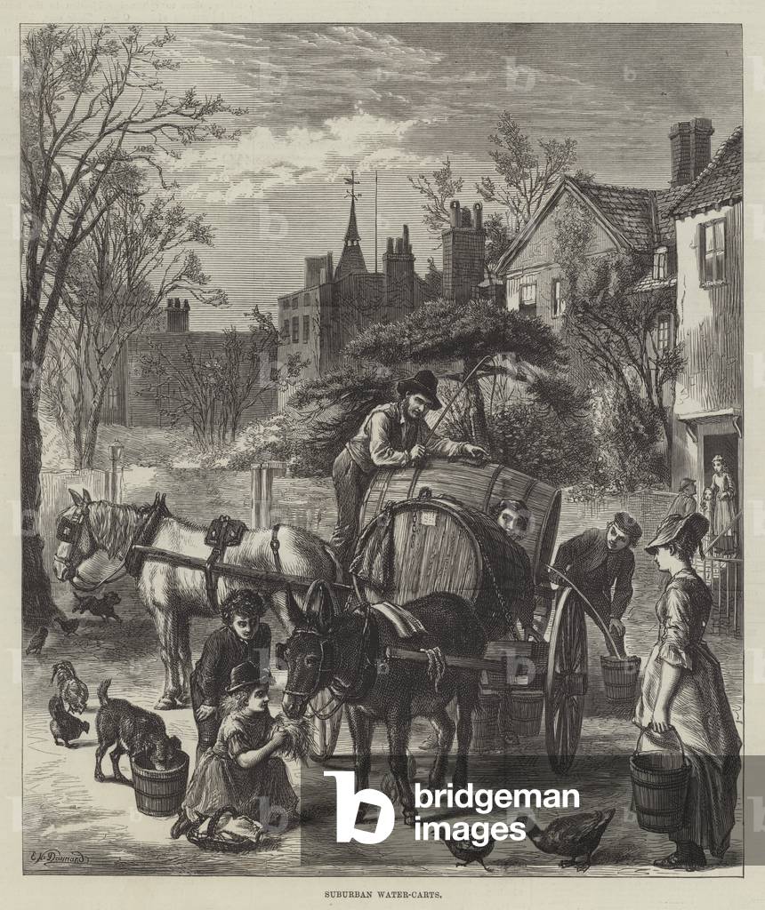 Suburban Water-Carts (engraving)