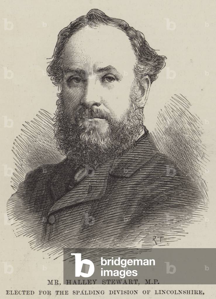 Mr Halley Stewart, MP, elected for the Spalding Division of Lincolnshire (engraving)