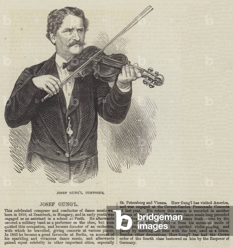 Josef Gung'l, Composer (engraving)