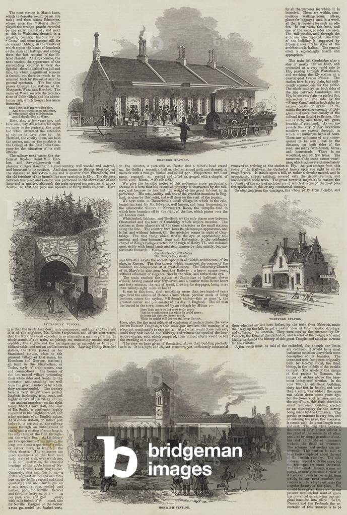 The Eastern Counties Railway, Opening of the Line to Cambridge and Ely (engraving)