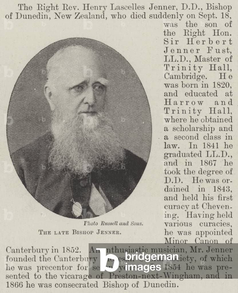 The late Bishop Jenner (b/w photo)