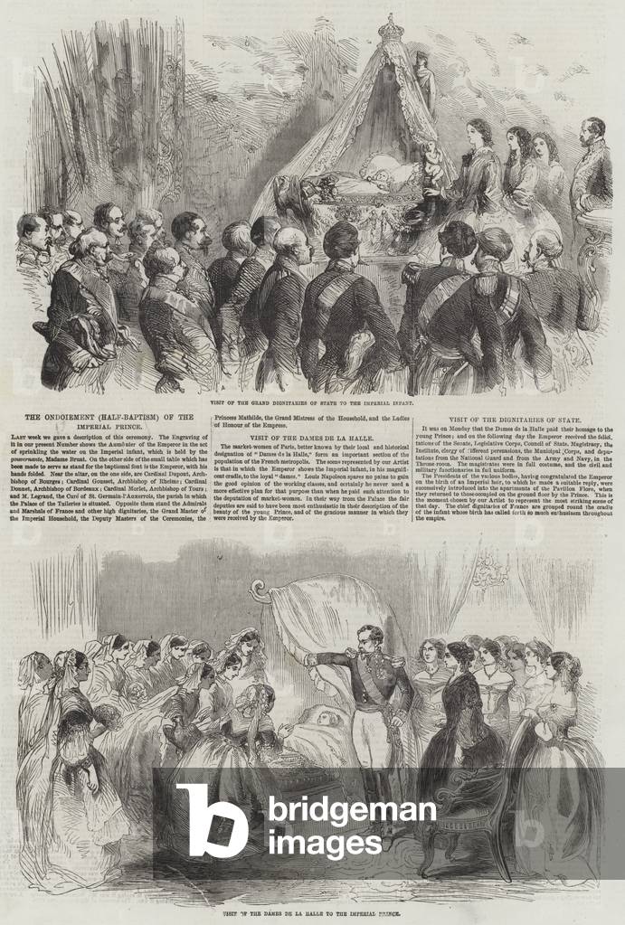 The Ondoiement (Half-Baptism) of the Imperial Prince (engraving)