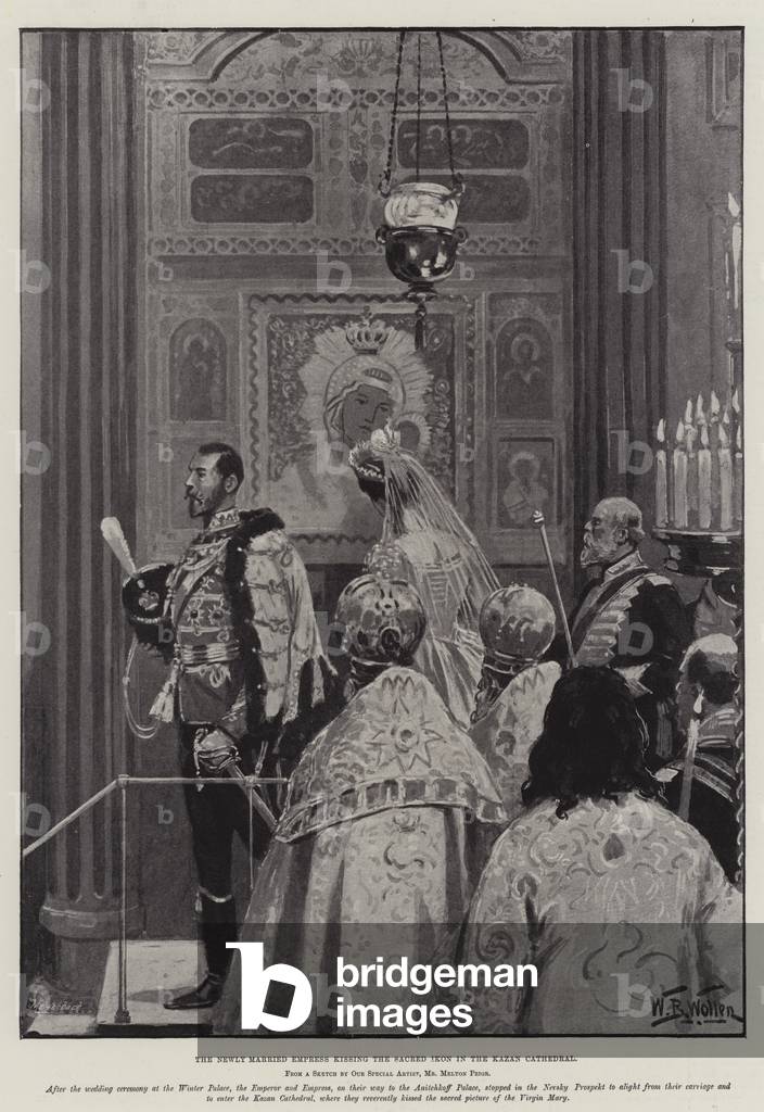 The Wedding of Nicholas II, Czar of Russia (litho)