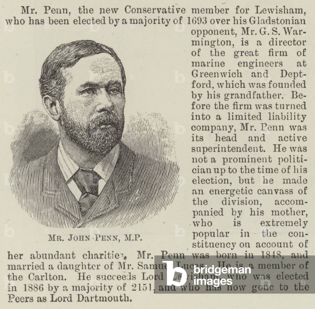 Mr John Penn, MP (engraving)