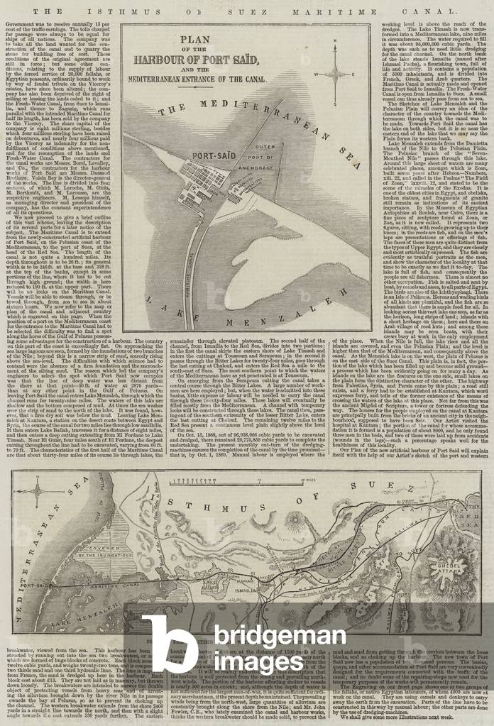 The Isthmus of Suez Maritime Canal (engraving)