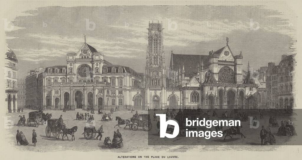 Alterations on the Place du Louvre (engraving)