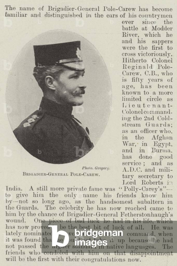 Brigadier-General Pole-Carew (b/w photo)
