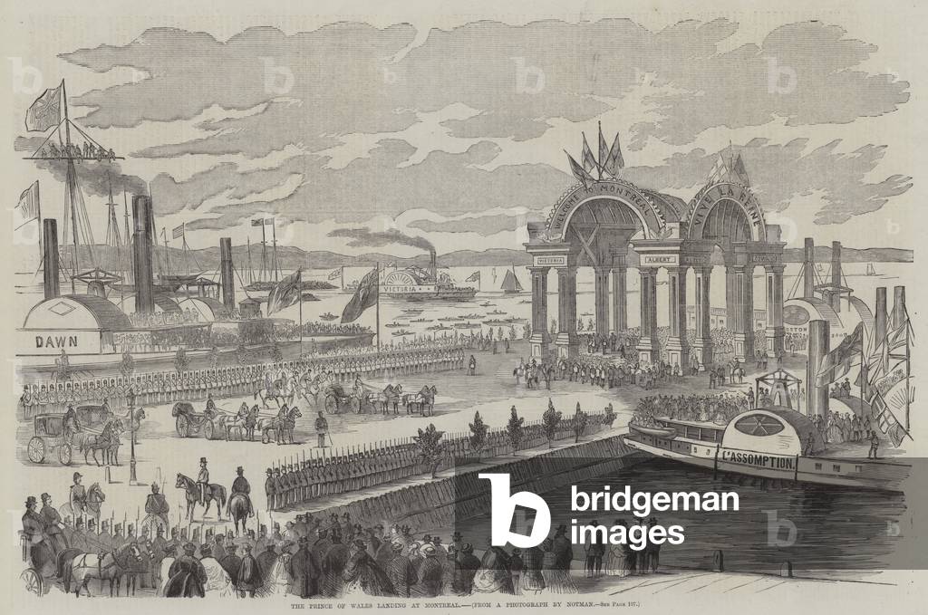 The Prince of Wales Landing at Montreal (engraving)