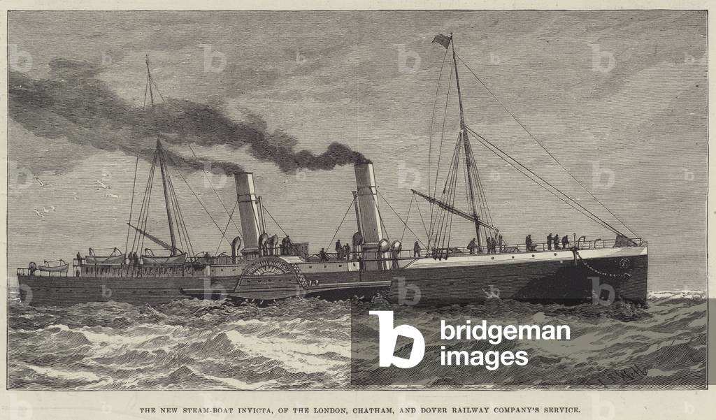 The New Steam-Boat Invicta, of the London, Chatham, and Dover Railway Company's Service (engraving)