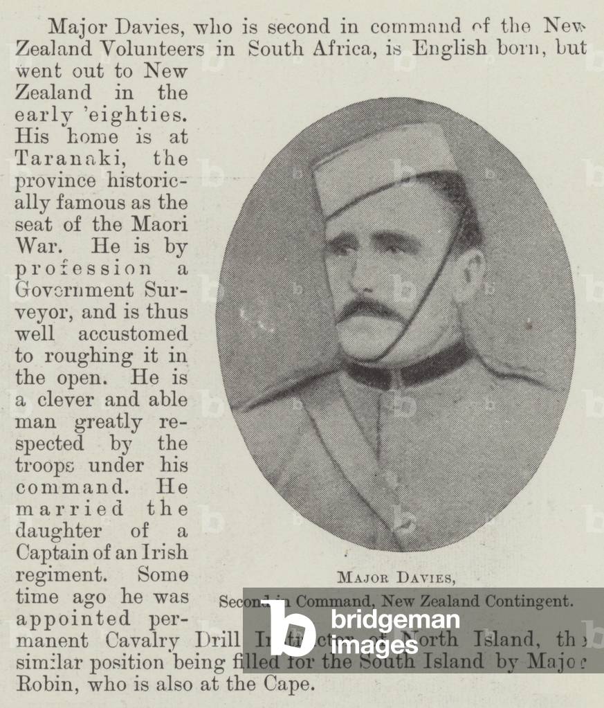 Major Davies, Second in Command, New Zealand Contingent (litho)