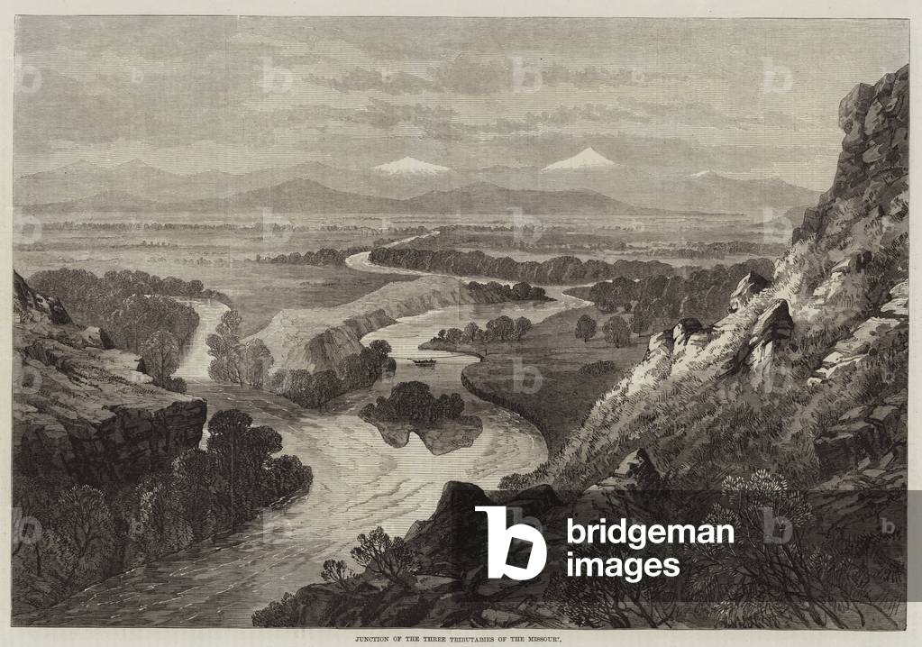 Junction of the Three Tributaries of the Missouri (engraving)