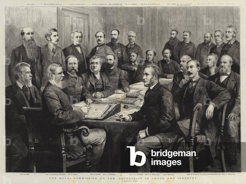 The Royal Commission on the Depression in Trade and Industry (engraving)