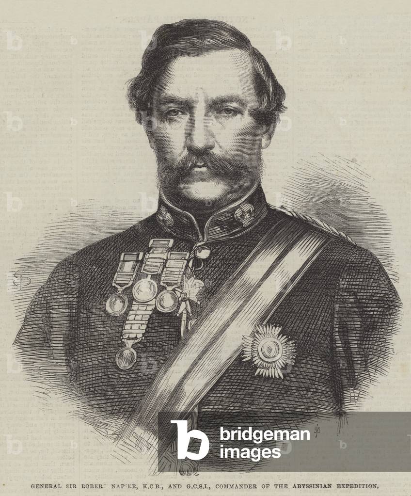 General Sir Robert Napier, KCB, and GCSI, Commander of the Abyssinian Expedition (engraving)